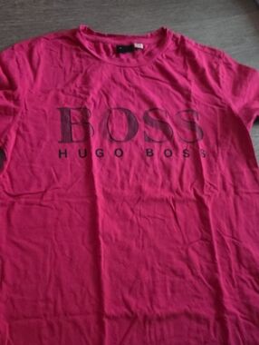 Hugo Boss Hot Pink Graphic Logo Tee